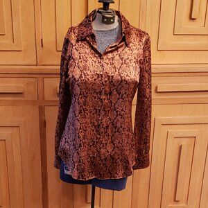NWT animal print silk blouse